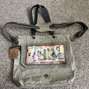 Unique one of a kind bag made out of military tents